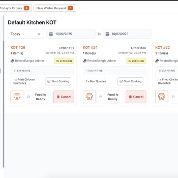 🧾 কিচেন অর্ডার টিকিটস (KOT)